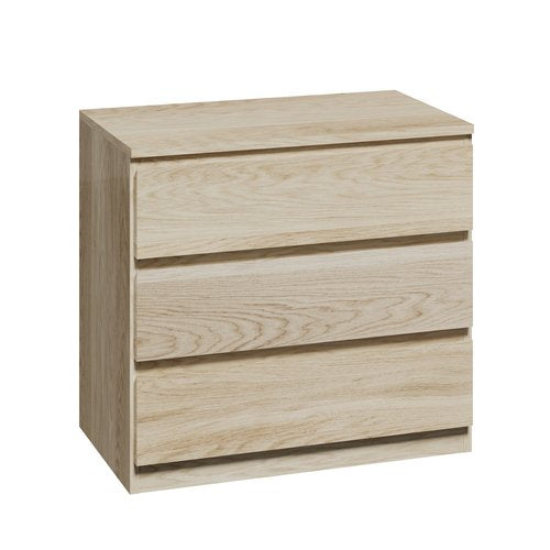 COD-VJ-LIZ-3D-WD-AB Oikiture 3 Chest of Drawers Lowboy Dresser Table Natural