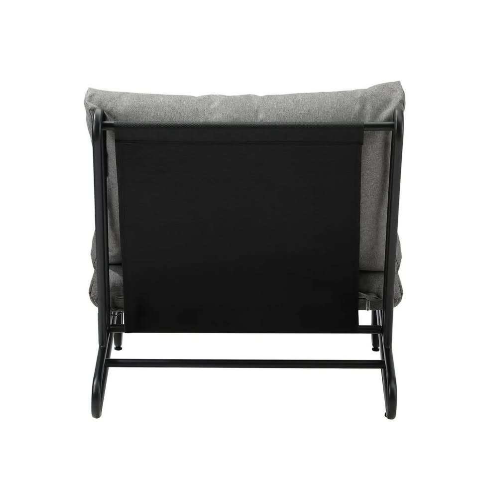 ODSS-KOLHU-2CH-GY Livsip 2PC Outdoor Lounge Chairs Patio Furniture Garden Sofa with Cushions Grey