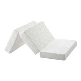 FM-B10-MIKI-WH Bedra Folding Mattress 3-Fold Foldable Foam Mattresses Baby Cot Bed Mat White