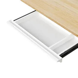 DB-DRAW-PLS-WH Oikiture Under Desk Drawer Pull-Out Drawer Sliding Tray Storage Organizer White