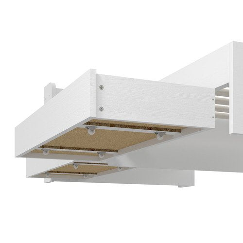 BF-MEXI-NEW-S-WH SINGLE White Cassandra Bed with USB Port & Drawers