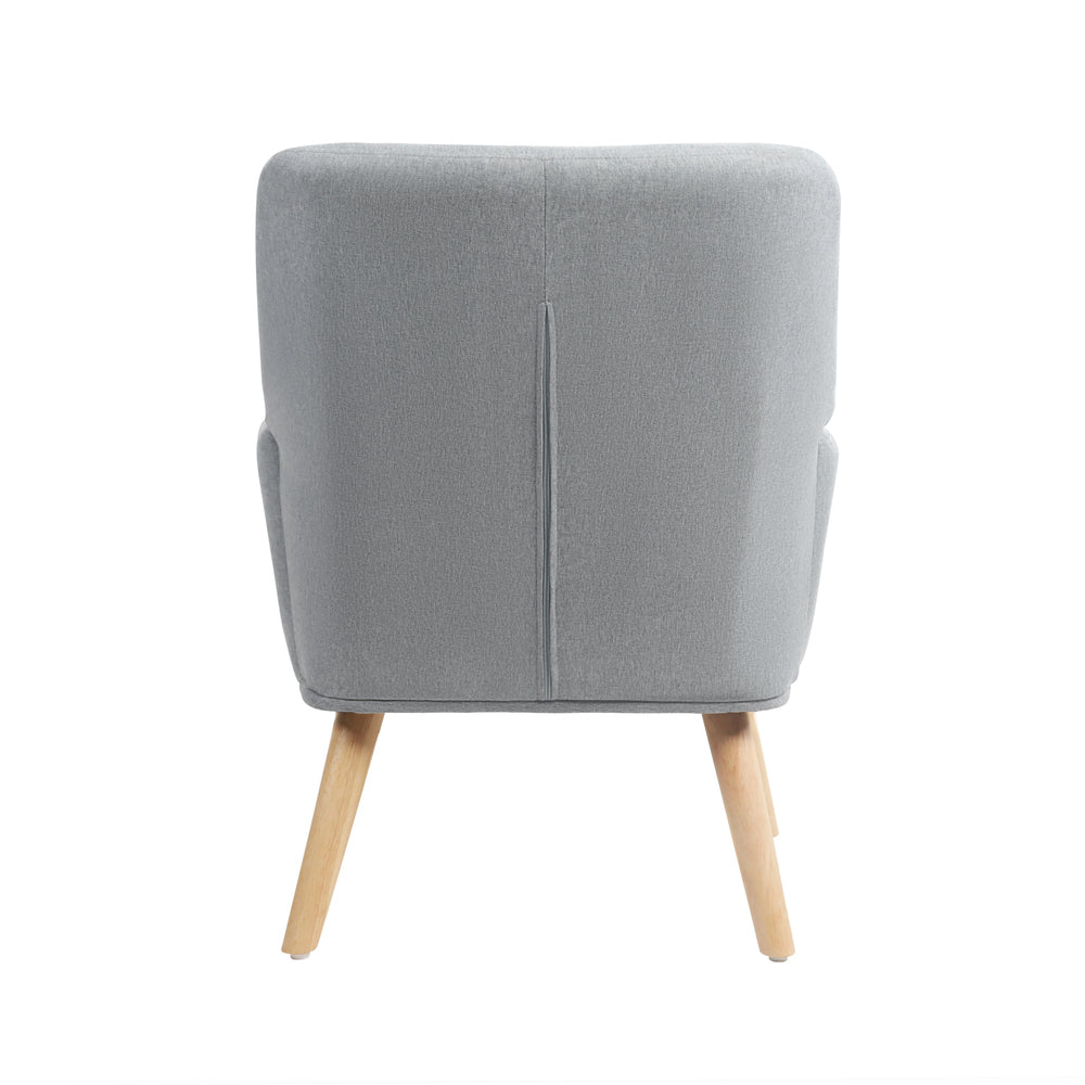 ACH-A6-GY Oikiture Armchair Linen Fabric Grey