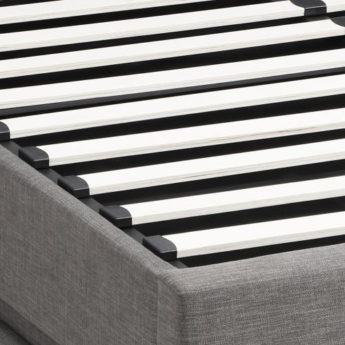 BF-B-LAYZ-K-GY-ABC Oikiture Bed Frame King Size Bed Platform RGB LED Gas Lift Base Storage Grey