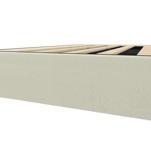 BF-B-ZICO-S-BG-AB Oikiture Bed Frame Single Size Fabric Beige