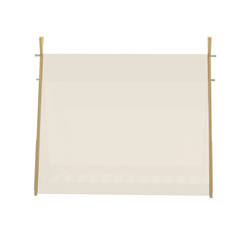 BF-W-A12-TEEPE-WHWD Oikiture Kids Bed Frame Single Size Bed Wooden