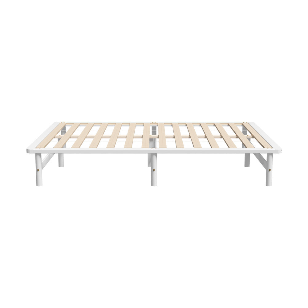 BF-W-A55-PFM-Q-WH Ellisha Pine Queen White Bed Base