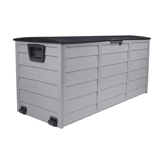 OSBO-A1-290-BKGY Outdoor Storage Box Container Indoor Garden Toy Tool Sheds Chest 290L