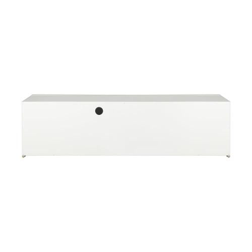 EU-B3-130-LED-WH Oikiture TV Cabinet RGB LED Gloss 130cm White