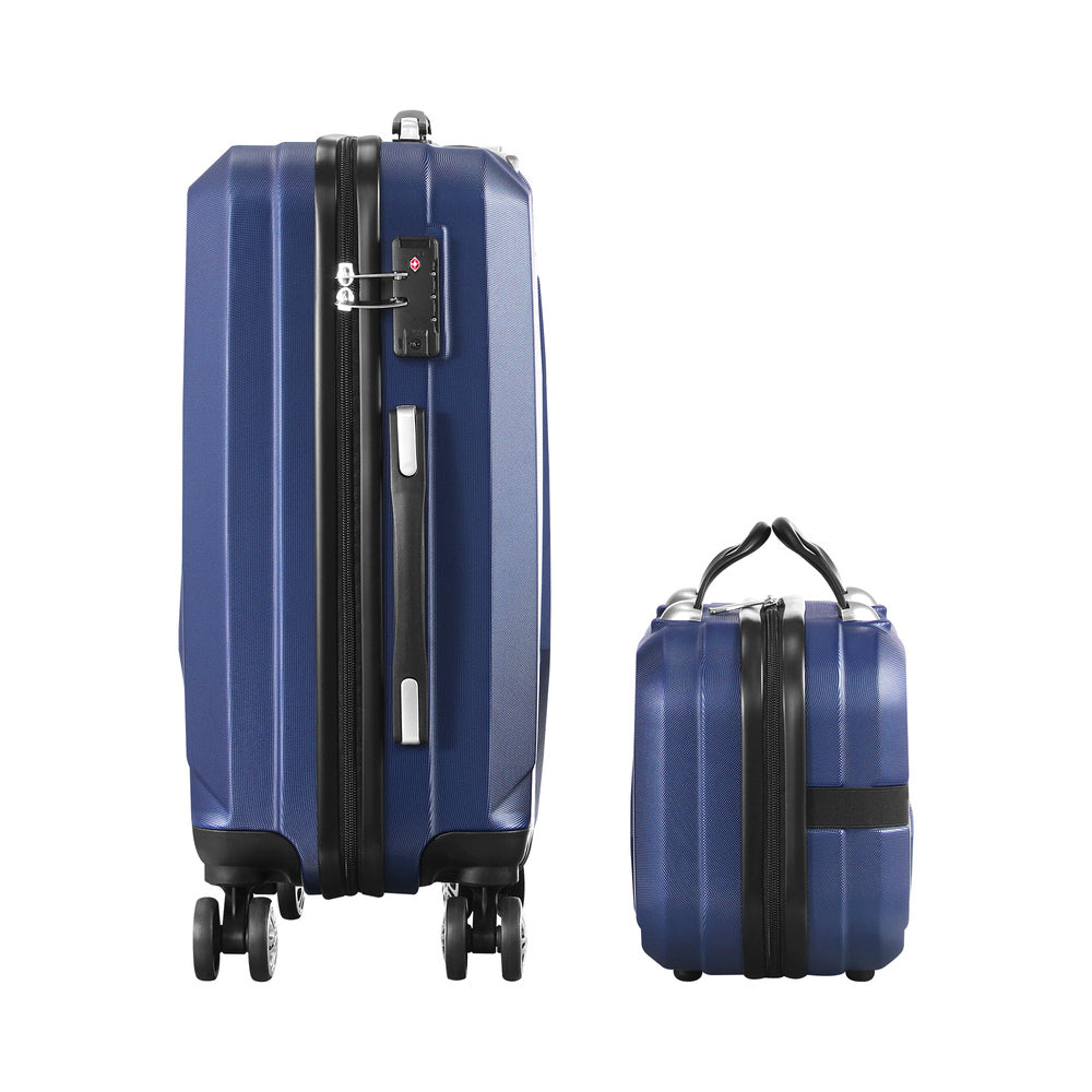 LGS-A2-2PCS-NV 2Pcs Luggage Suitcase Trolley Set Travel Tsa Lock Storage Hard Case Navy