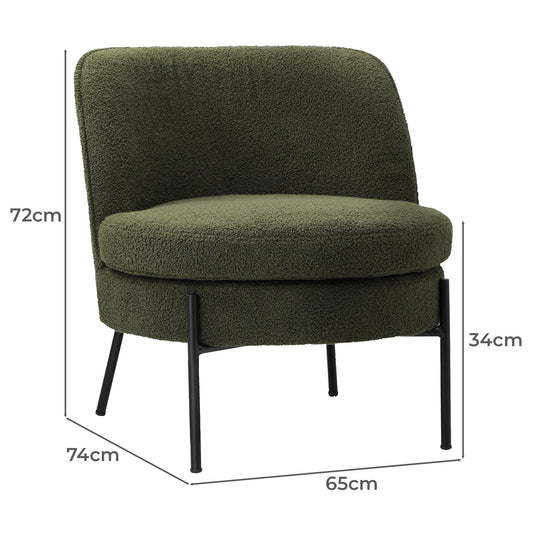 ACH-A9-SP-GN Living Fusion Renzo Sherpa Accent Chair Green