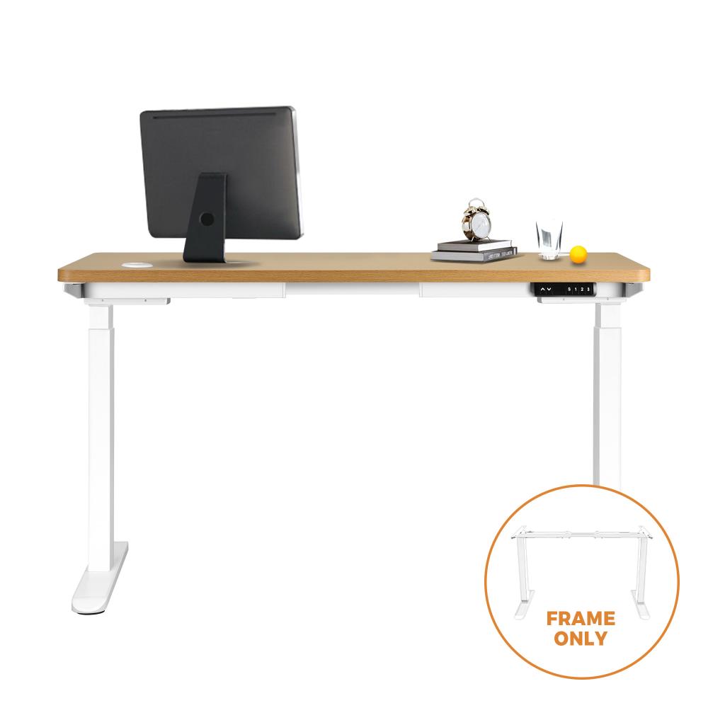 SD-LEG-M2-WH Oikiture Standing Desk Frame Only Height Adjustable Motorised Desk Dual Motor