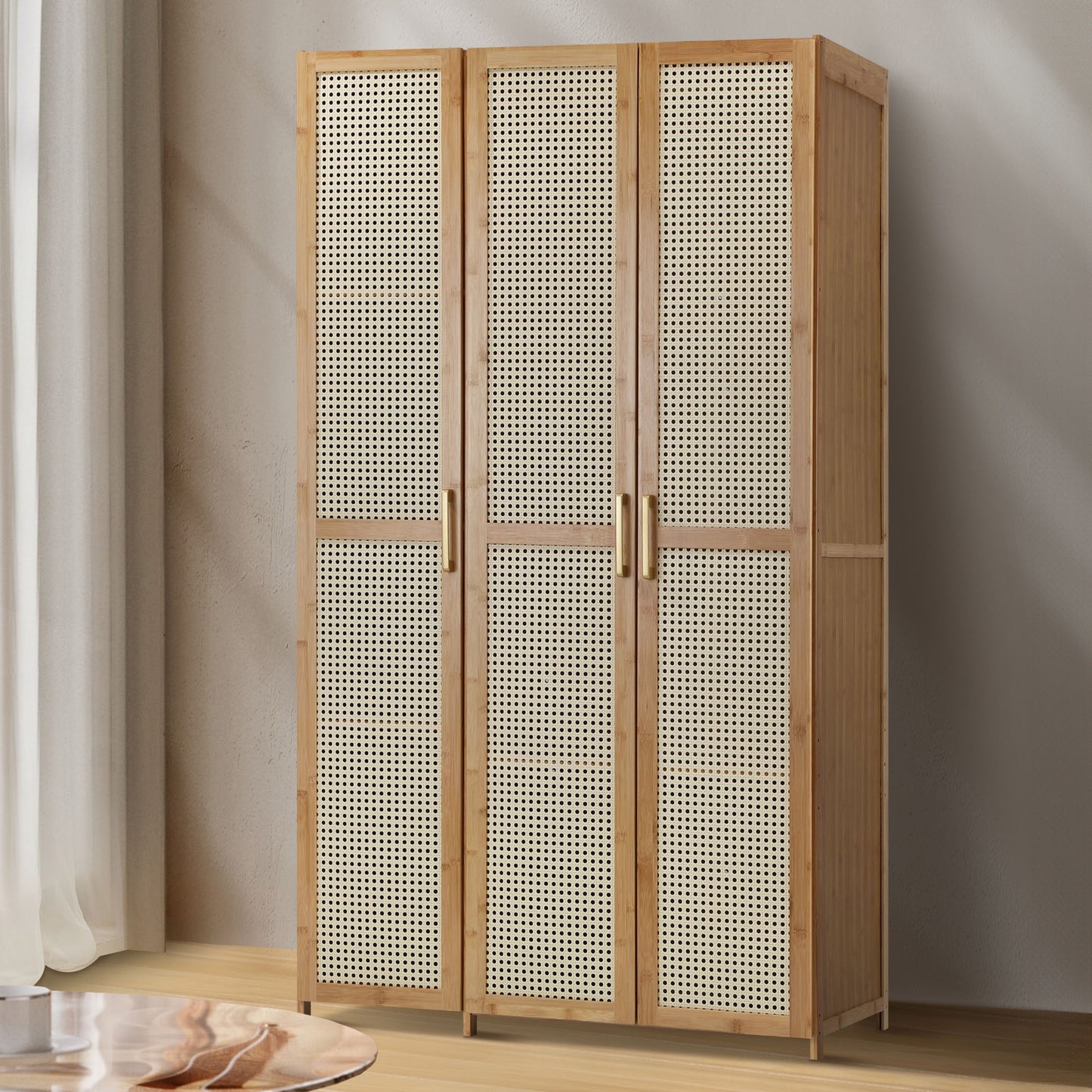 WA-BM-RTN3D-WD Living Fusion Tyro 3 Door Bamboo Wardrobe