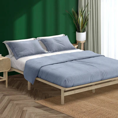 BF-W-A55-PFM-Q-WD Ellisha Pine Queen Wood Bed Base
