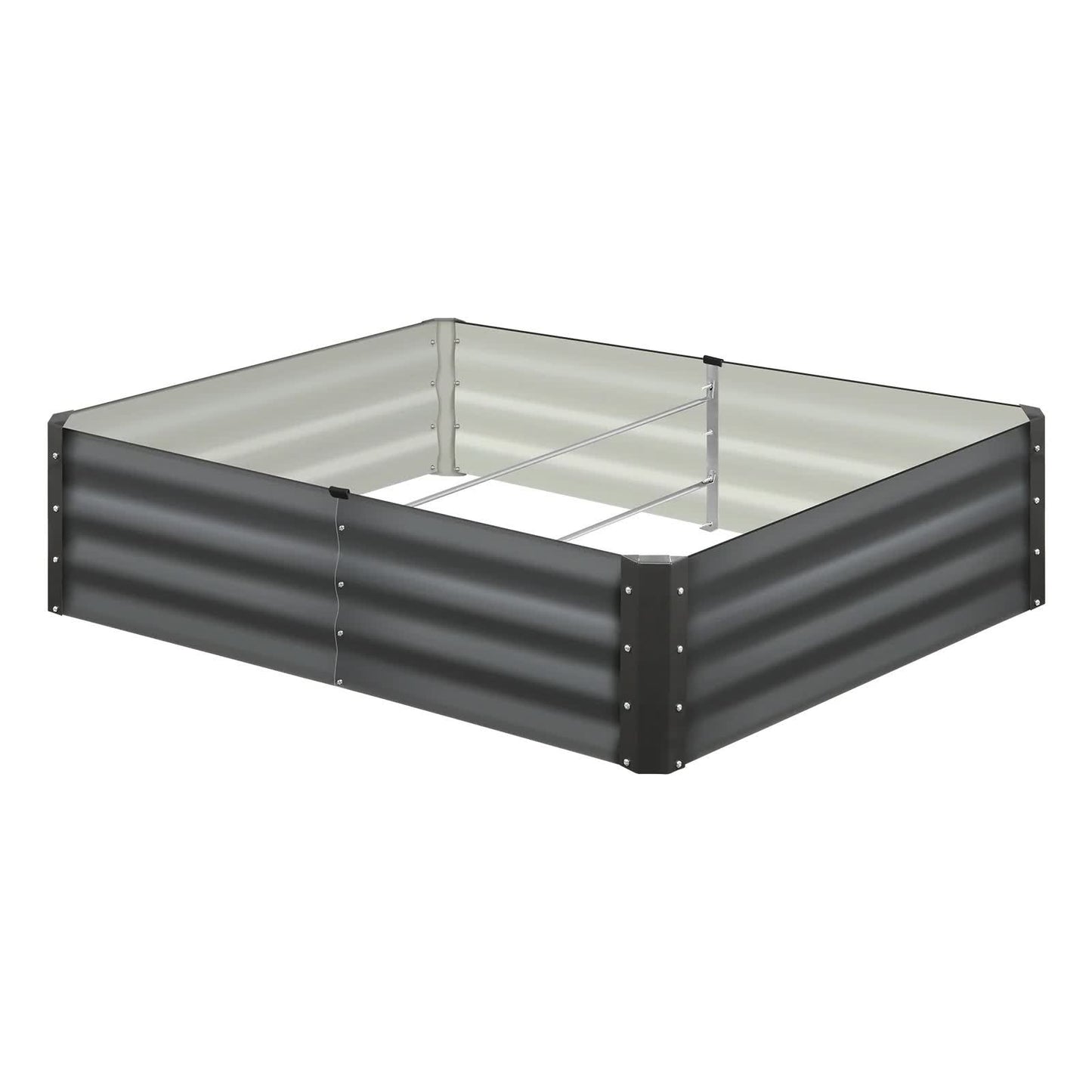 GB-30-15090-GY-2PC Livsip Garden Bed Raised Instant Planter x 2 Galvanised Steel 150 x 90 x 30CM