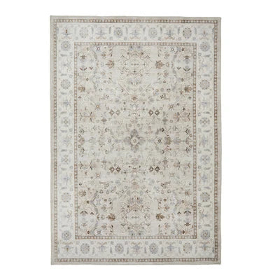 FR-PFW-PER-B-1623 Oikiture Vintage Oriental Floral Area Rug Washable Low Pile Carpet 160X230cm