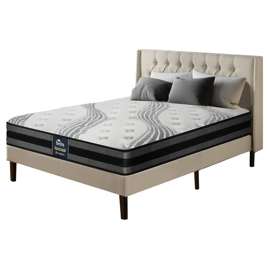 MAT-A5-LUMI-Q Bedra Queen Mattress Breathable Luxury Bed Bonnell Spring Foam Medium 18cm