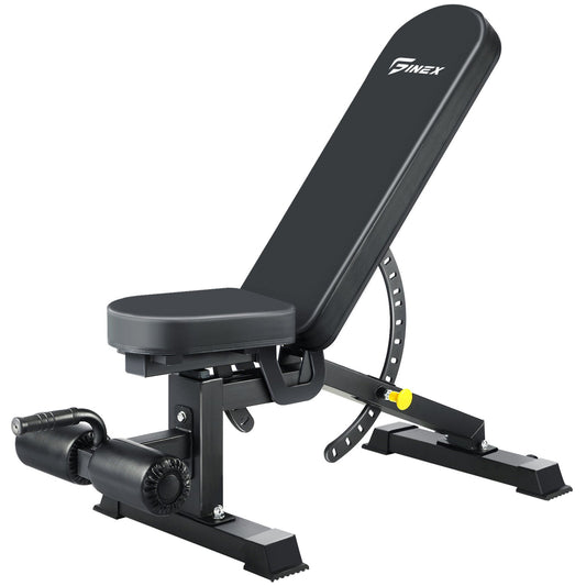 WB-FID-A51-BK Finex Weight Bench Press Adjustable FID Bench Press Flat Incline Decline Bench