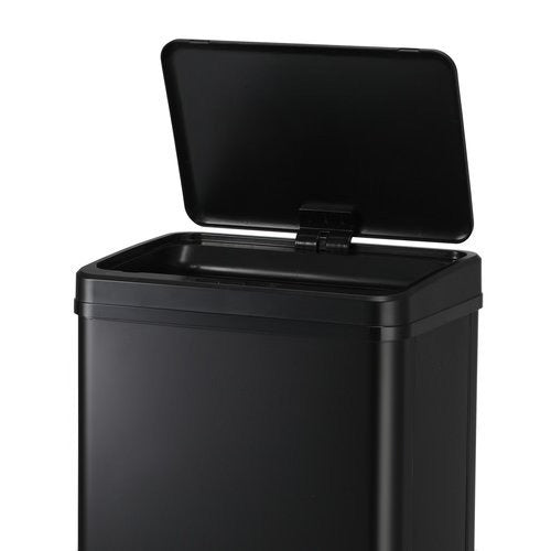 BIN-MT-B1-40L-BK Oikiture 40L Motion Sensor Rubbish Bin Kitchen Waste Can Stainless Steel Black