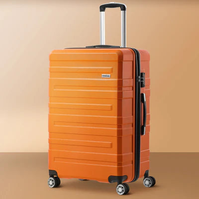 LGS-A1-28-OR Mazam 28" Luggage Suitcase Trolley Set Travel TSA Lock Storage Hard Case Orange