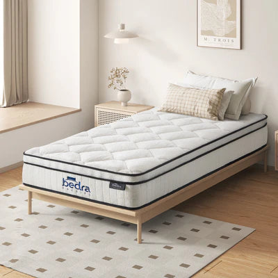 MAT-A16-SERA-KS Bedra Boucle Mattress King Single Bed Memory Foam Euro Top Medium Firm 22cm