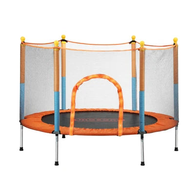 TPL-B-60IN-OR Mazam 60 Inch Trampoline Kids Jumping Trampolines Enclosure Safety Net Pad