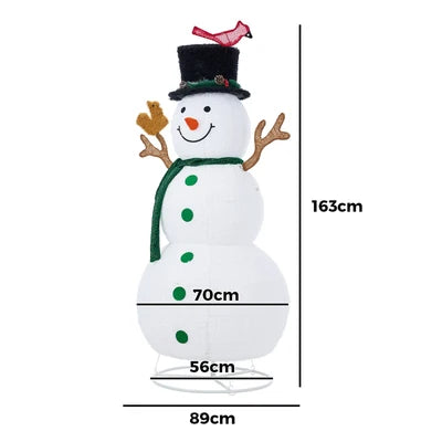XMAS-LI-3D-SN150-A1 Tinseltown 3D Christmas LED Lights 1.63M Snowman Xmas Outdoor Decor Metal Frame