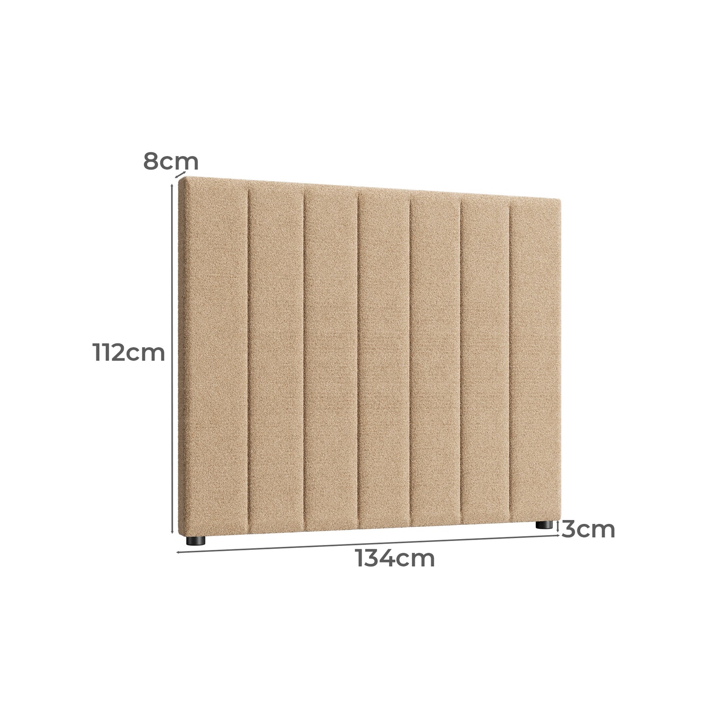 HB-EDDI-VV-LAT Latte Eloise Oversized Bouclé Bedhead