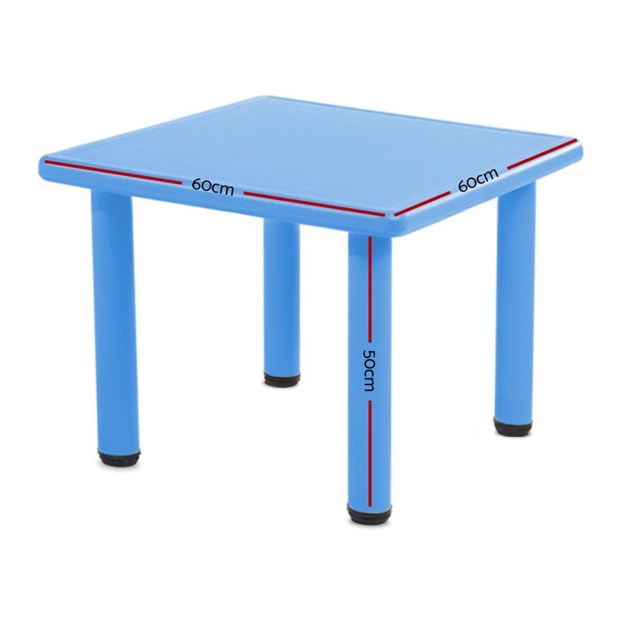 KPF-TABLE-60-BU Keezi Blue Kids Table 60x60cm