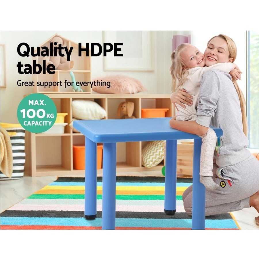 KPF-TABLE-60-BU Keezi Blue Kids Table 60x60cm