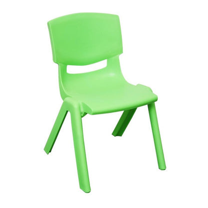 KPF-CHAIR-4PC-BRGY 4x Colorful Stackable Kids Plastic Chairs Set Lightweight Preschool Classroom Chairs for Toddlers and Children Keezi Set of 4 Kids Play Chairs Blue Red Green Yellow