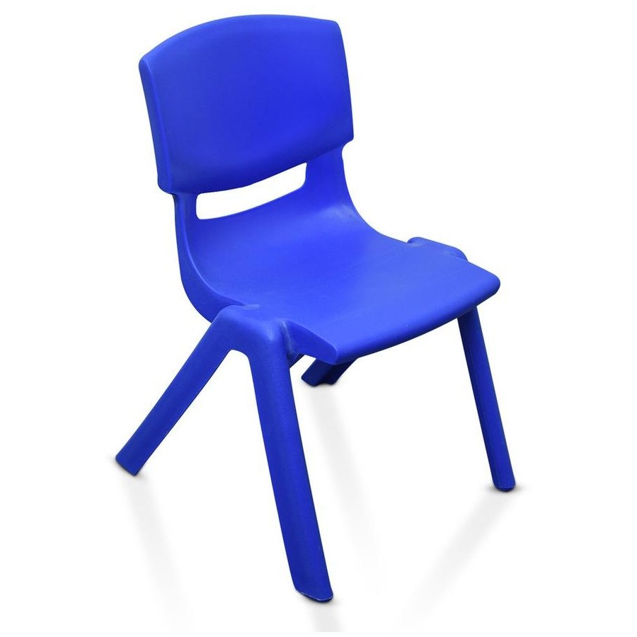 KPF-CHAIR-4PC-BRGY 4x Colorful Stackable Kids Plastic Chairs Set Lightweight Preschool Classroom Chairs for Toddlers and Children Keezi Set of 4 Kids Play Chairs Blue Red Green Yellow