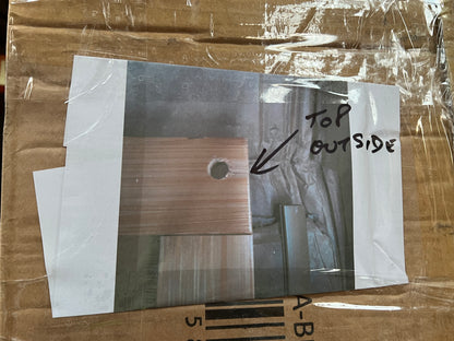 Scratched WA-BM-BLINDS-A2-WD Rear of Back Panel and Top on Outside Marked