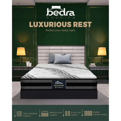 MAT-A5-LUMI-S Bedra Single Mattress Breathable Luxury Bed Bonnell Spring Foam Medium 18cm