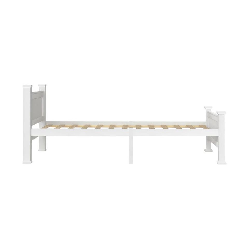 BF-W-B-NINO-KS-WH Oikiture Bed Frame King Single Size Wooden Pine Wood Timber White