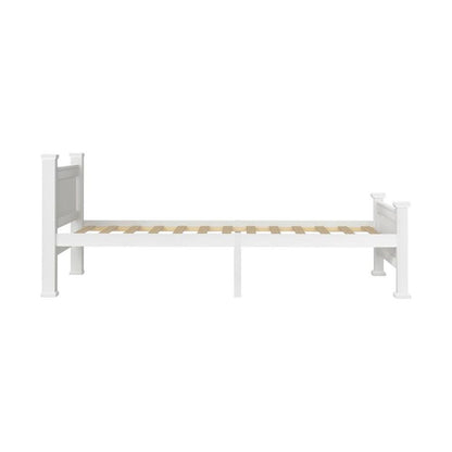 BF-W-B-NINO-KS-WH Oikiture Bed Frame King Single Size Wooden Pine Wood Timber White