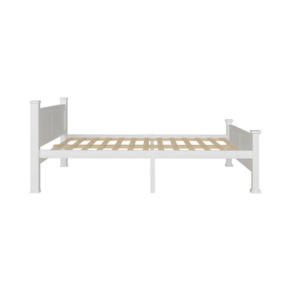 BF-W-B-NINO-Q-WH-AB Oikiture Wooden Bed Frame Queen Size Pine Wood White