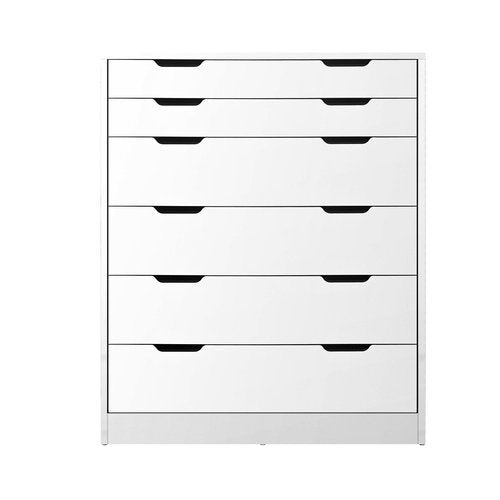 COD-BD-PMA-6D-WH-AB Oikiture 6 Chest Of Drawers Tallboy White