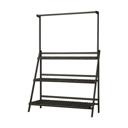 PS-WD-10038-BK Livsip 3 Tier Plant Stand Flower Pot Shelf Wooden Black