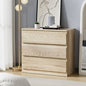 COD-VJ-LIZ-3D-WD-AB Oikiture 3 Chest of Drawers Lowboy Dresser Table Natural