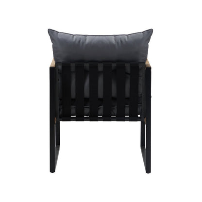 OPS-KUDA-CH-BR-2PC 2Pcs Outdoor Furniture Chairs Garden Patio Garden Lounge Set PE Wicker