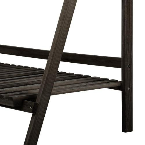 PS-WD-10038-BK Livsip 3 Tier Plant Stand Flower Pot Shelf Wooden Black