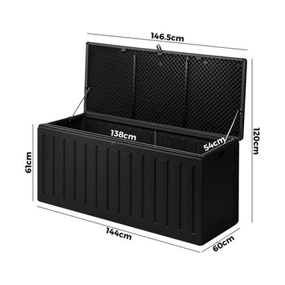 OSBO-490L-BK Livsip Outdoor Storage Box Bench 490L Black