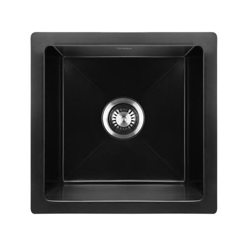 GSK-4545-BK Welba Kitchen Sink Granite Basin Single Bowl 45cmx45cm Black
