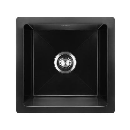 GSK-4545-BK Welba Kitchen Sink Granite Basin Single Bowl 45cmx45cm Black