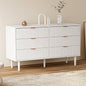 COD-PUTI-6D-WH-AB Ylona 6 Drawer Ribbed Chest