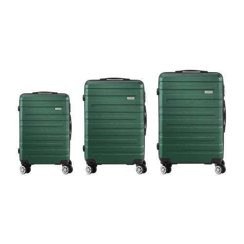 LGS-A1-3PCS-GN Mazam 3PCS Luggage Suitcase Trolley Set Travel TSA Lock Storage Hard Case Green