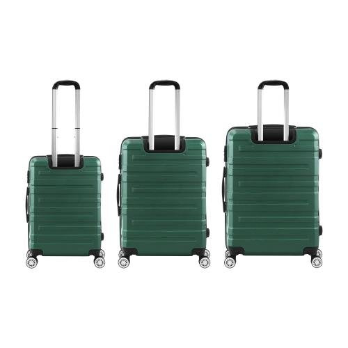 LGS-A1-3PCS-GN Mazam 3PCS Luggage Suitcase Trolley Set Travel TSA Lock Storage Hard Case Green