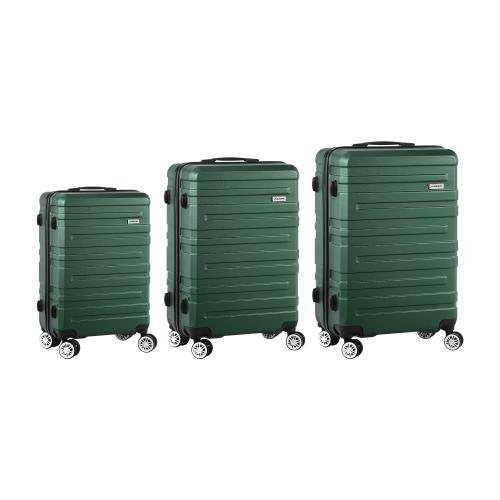LGS-A1-3PCS-GN Mazam 3PCS Luggage Suitcase Trolley Set Travel TSA Lock Storage Hard Case Green