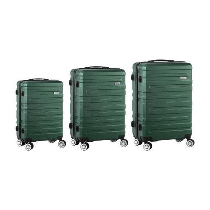 LGS-A1-3PCS-GN Mazam 3PCS Luggage Suitcase Trolley Set Travel TSA Lock Storage Hard Case Green