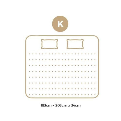 MAT-A10-M908-K Bedra Bedding King Mattress with Cool Gel Pocket Spring 34cm